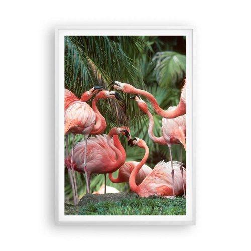 Plakat i hvid ramme - Sladder om eftermiddagen - 70x100 cm