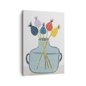 Lærredstryk - Billede på lærred - Som et valmuefrø - 50x70 cm