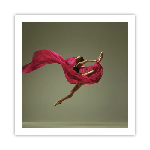 Plakat - Dansende flamme - 60x60 cm