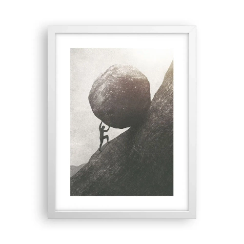 Plakat i hvid ramme - Jeg tror mod al forventning - 30x40 cm