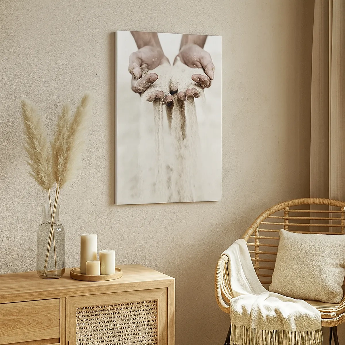 Lærredstryk - Billede på lærred - Med disse hænder... - 50x70 cm