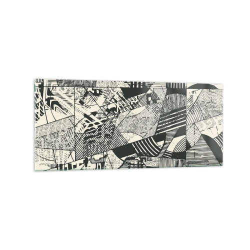 Billede på glas - Nutidens dynamik - 120x50 cm