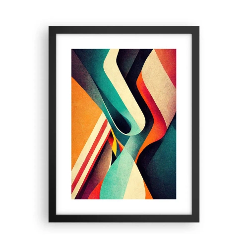 Plakat i sort ramme - Intens komposition - 30x40 cm