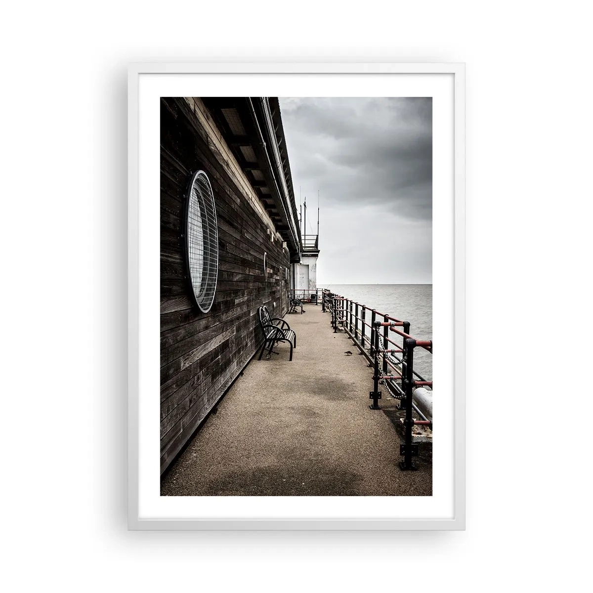 Plakat i hvid ramme - Tiden er gået i stå - 50x70 cm