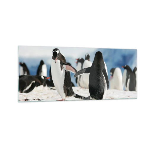 Billede på glas - Danser i sneen - 100x40 cm