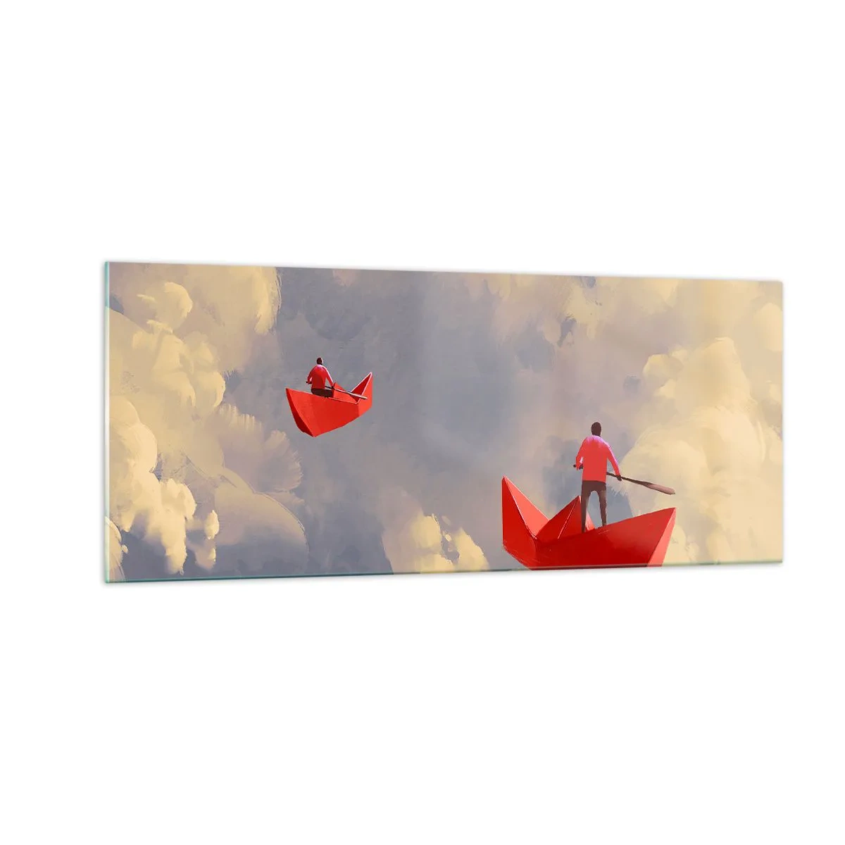 Billede på glas - Drømmernes ekspedition - 100x40 cm