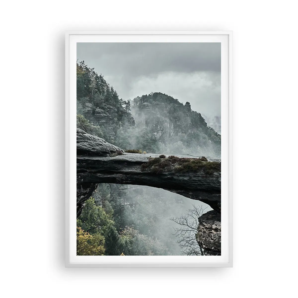 Plakat i hvid ramme - Eventyret er ved at begynde - 70x100 cm