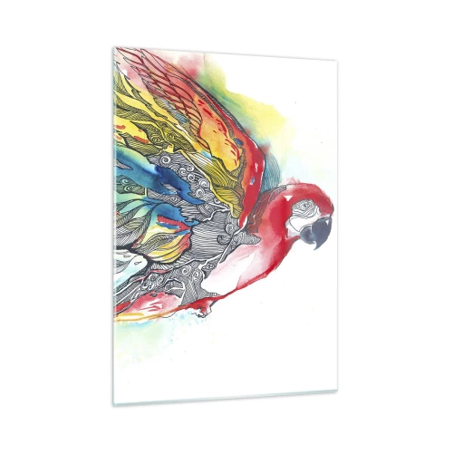 Billede på glas - Lev farverigt - 50x70 cm