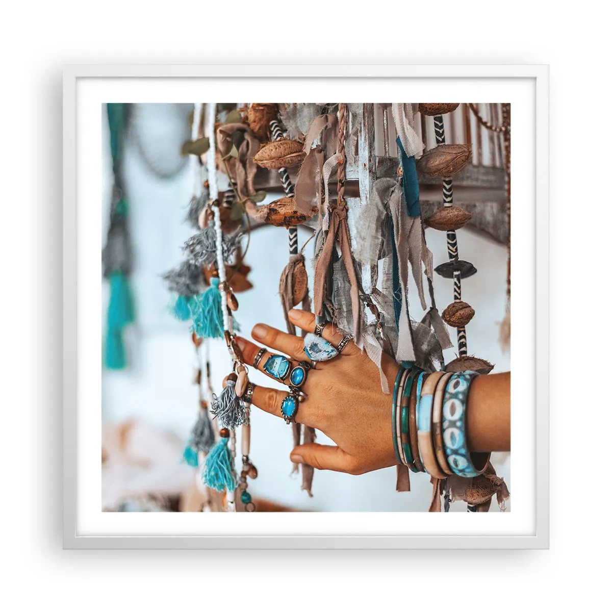 Plakat i hvid ramme - Lokale skatte - 60x60 cm