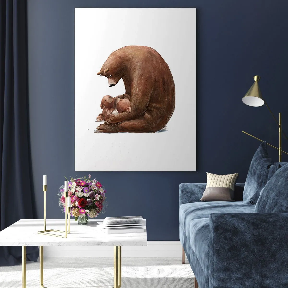 Billede på glas - Drøm sødt, børn - 50x70 cm