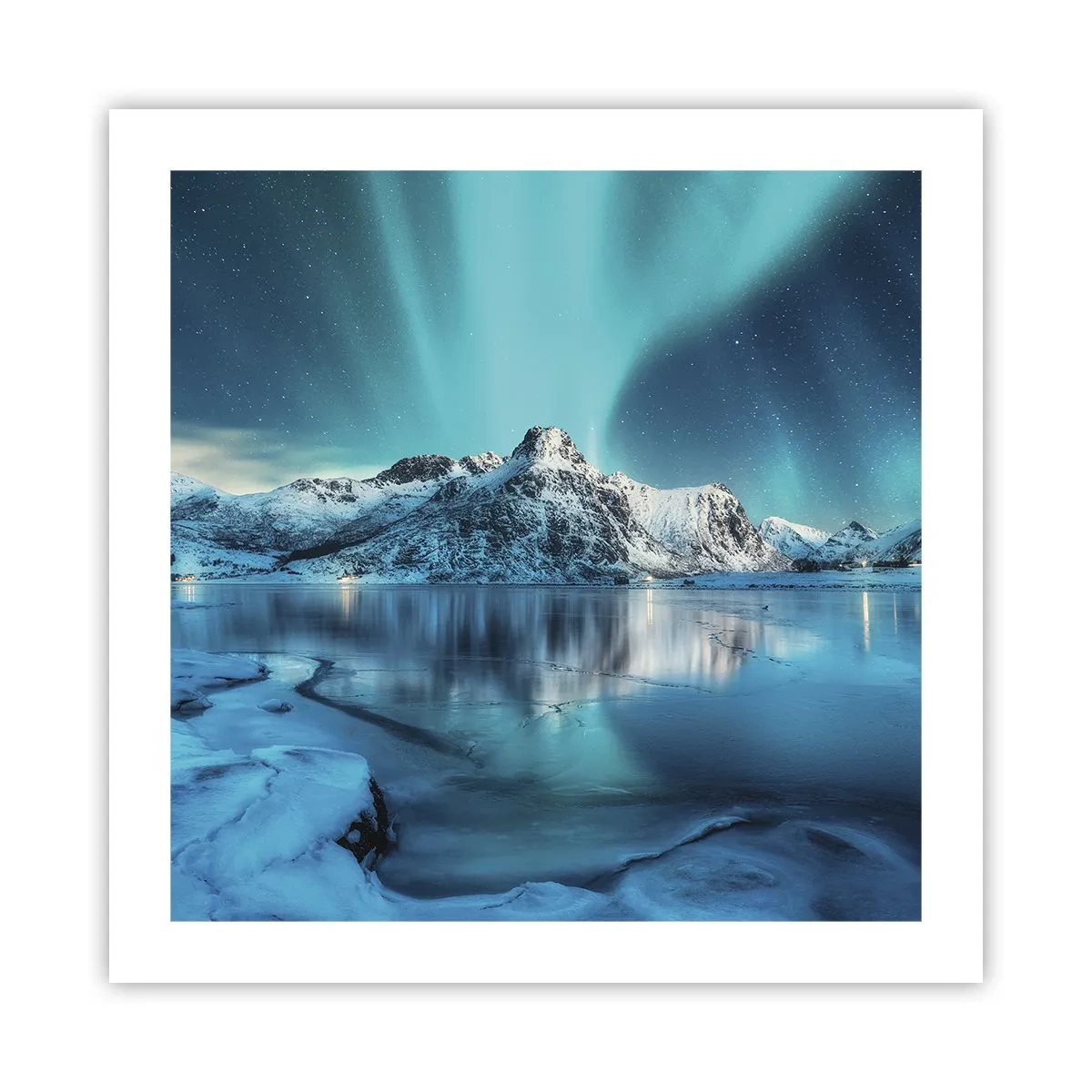 Plakat - Nat med lys - 50x50 cm