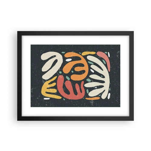 Plakat i sort ramme - Komposition - jeg er ved at fange dig - 40x30 cm