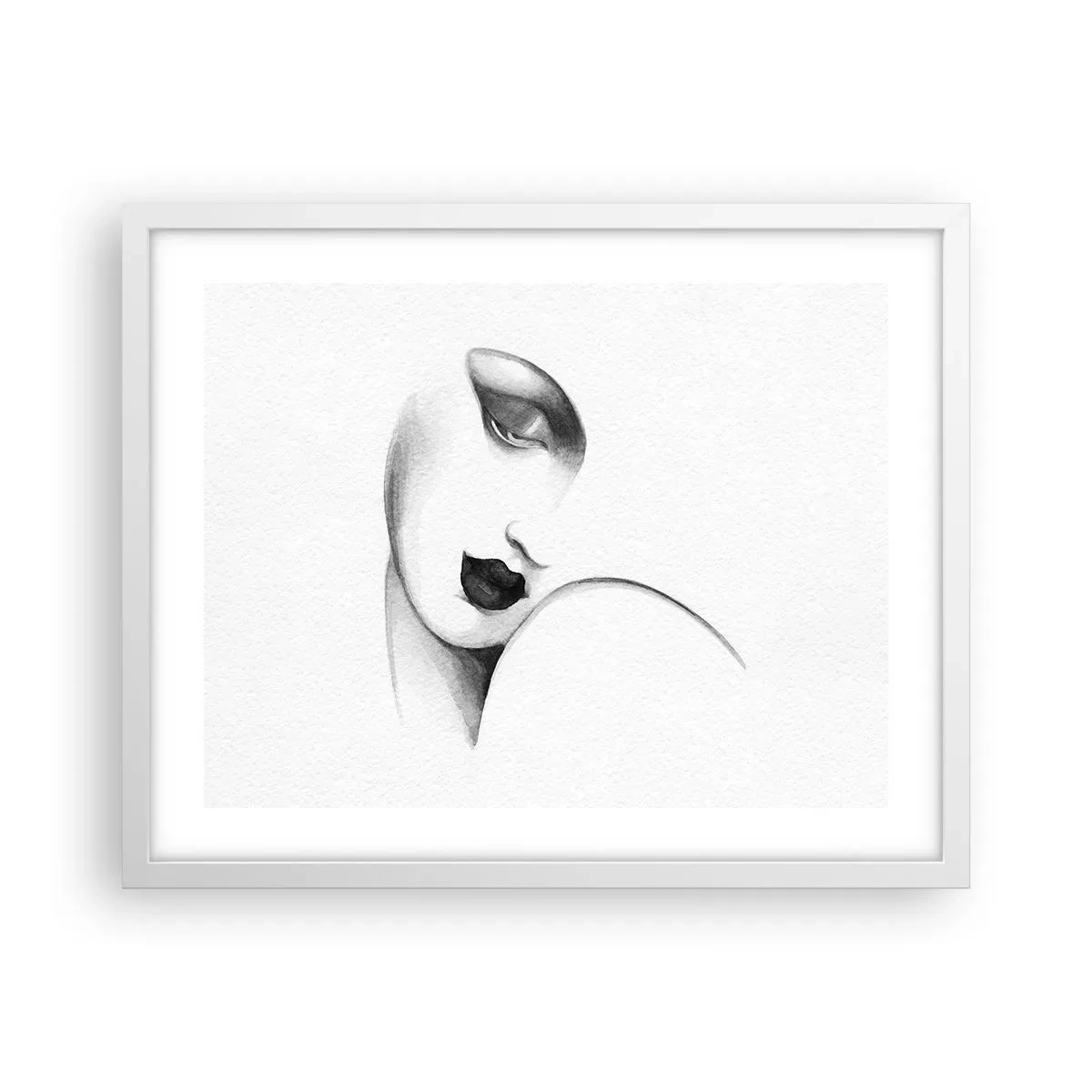 Plakat i hvid ramme - I Lempickas stil - 50x40 cm