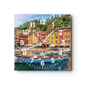 Vægur, Uret - En italiensk morgen - 40x40 cm