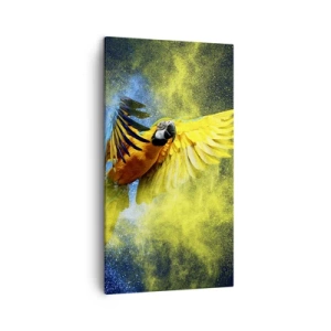 Lærredstryk - Billede på lærred - I det blå-gyldne støv - 45x80 cm