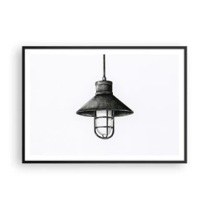 Plakat i sort ramme - Som for mange år siden... - 100x70 cm