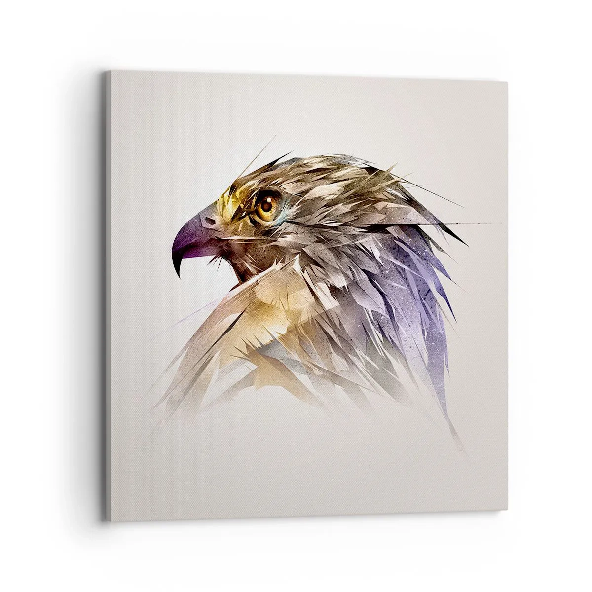 Lærredstryk - Billede på lærred - Portræt af en kriger - 70x70 cm