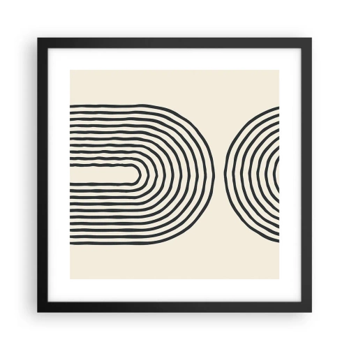 Plakat i sort ramme - Kommer snart... - 40x40 cm