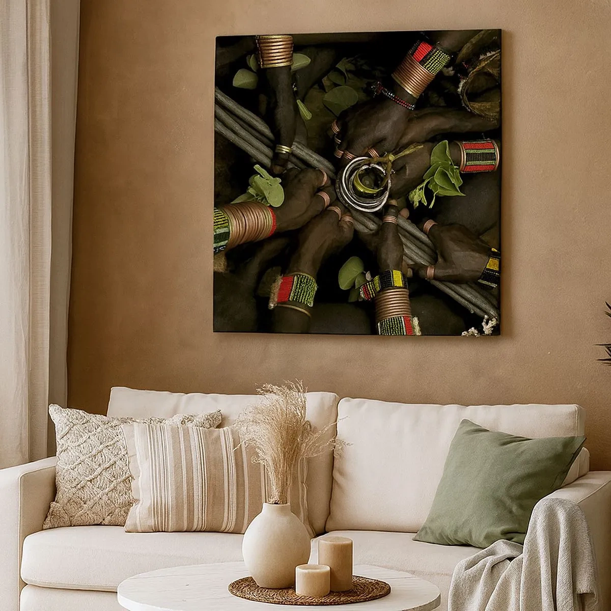 Lærredstryk - Billede på lærred - Vi er sammen - 30x30 cm