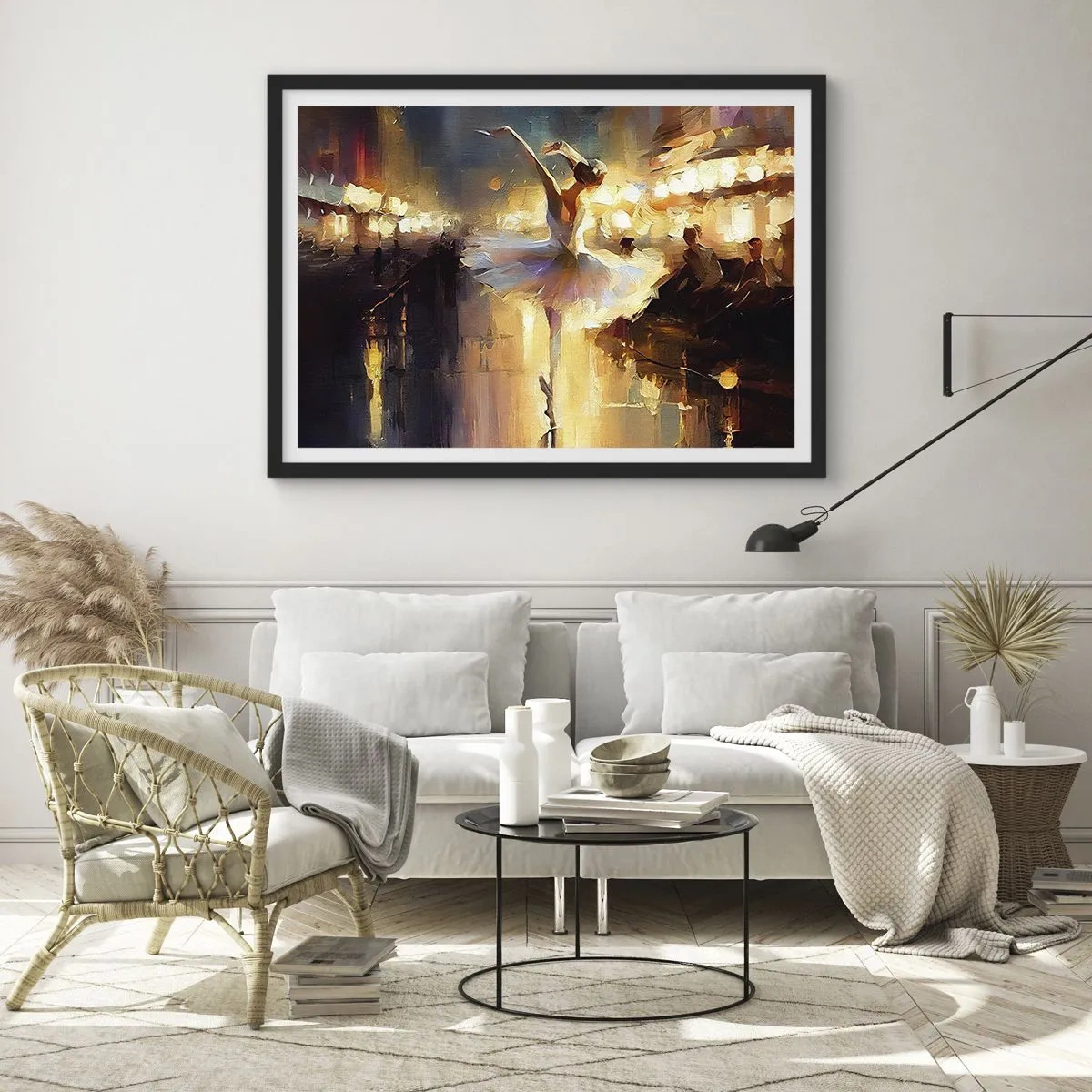 Plakat i sort ramme - Et mirakel på gaden - 100x70 cm