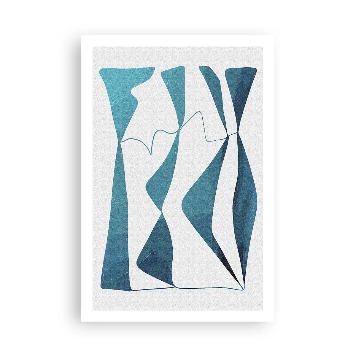 Plakat - Abstraktion: en turkis sammensætning - 61x91 cm