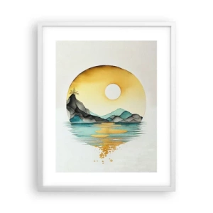 Plakat i hvid ramme - I en cirkel af skønhed - 40x50 cm