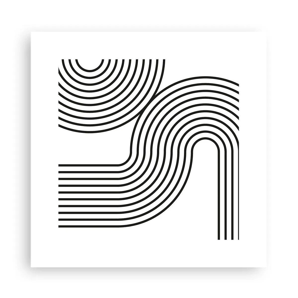 Plakat - På en kurve - 30x30 cm