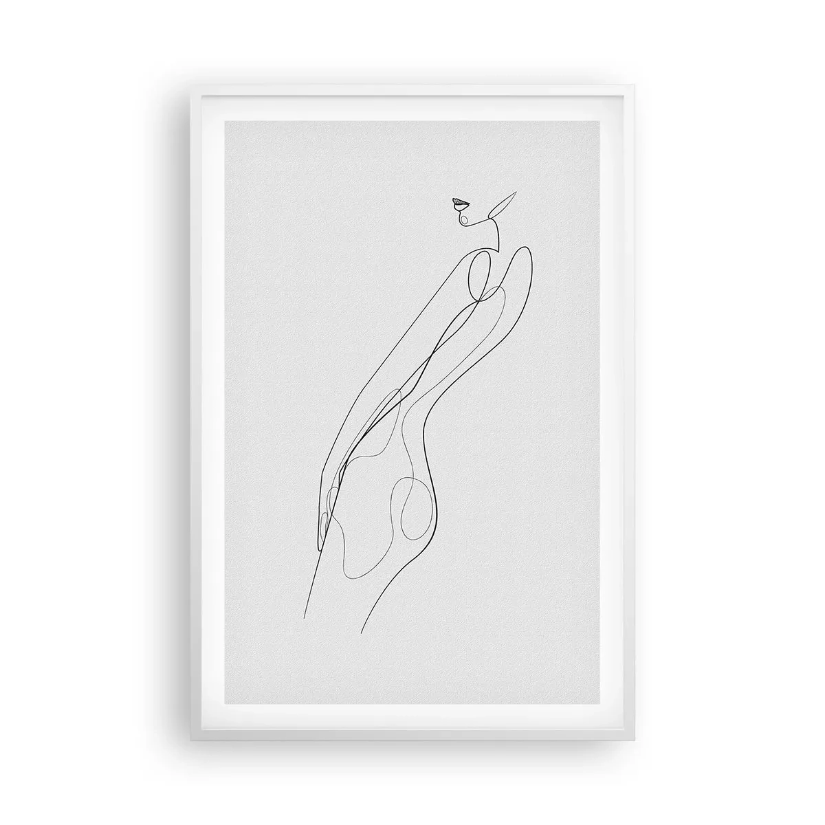 Plakat i hvid ramme - Næppe et løfte - 61x91 cm