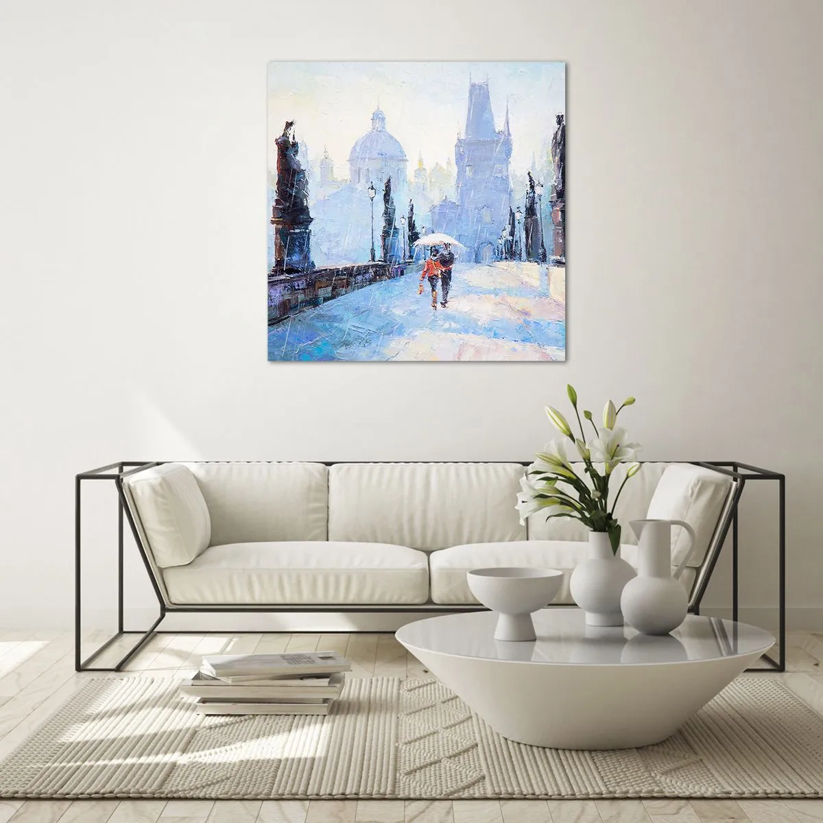 Billede på glas - Vi må være blevet forhekset af regnen - 30x30 cm