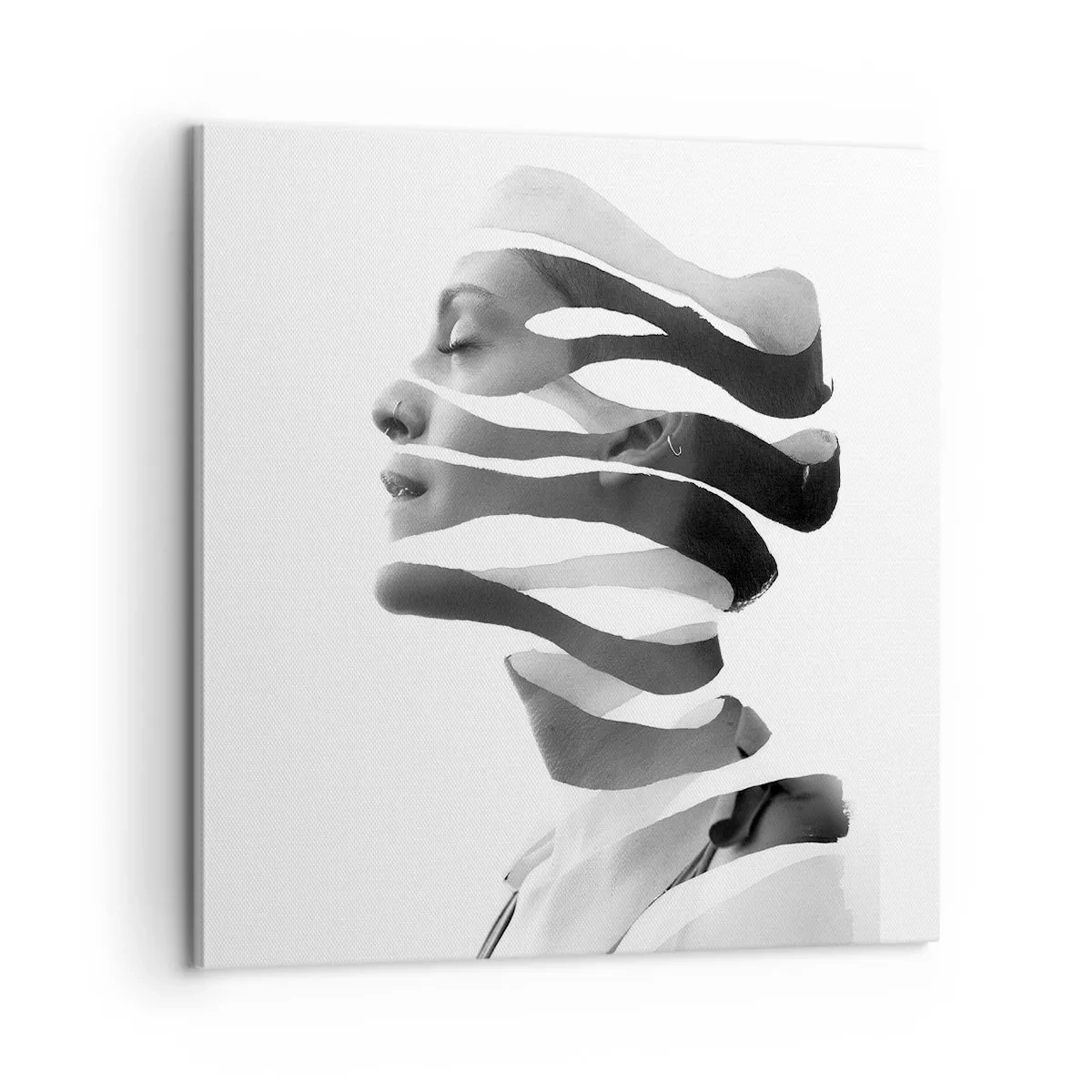 Lærredstryk - Billede på lærred - Et surrealistisk portræt - 60x60 cm