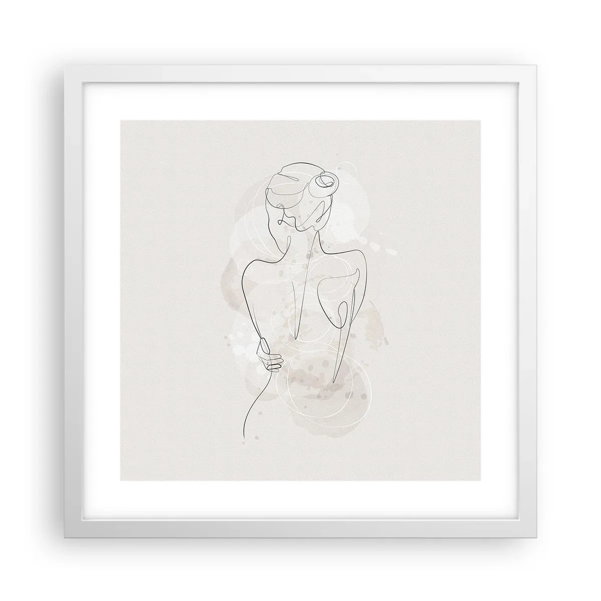 Plakat i hvid ramme - Som et følsomt instrument - 40x40 cm