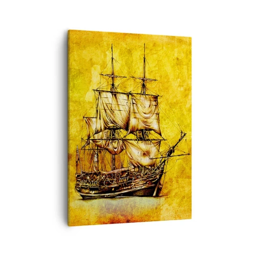 Lærredstryk - Billede på lærred - På vej til Tortuga! - 50x70 cm