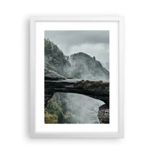 Plakat i hvid ramme - Eventyret er ved at begynde - 30x40 cm