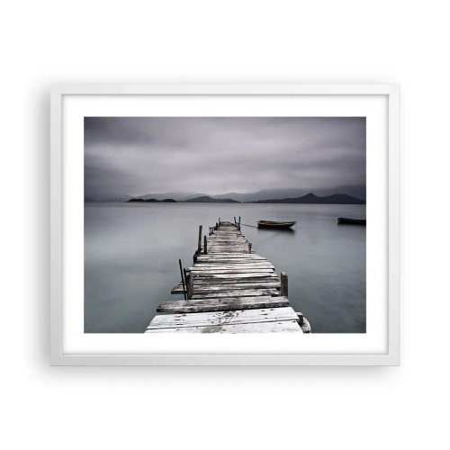 Plakat i hvid ramme - Du kan tage af sted i morgen - 50x40 cm