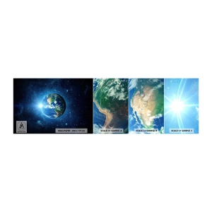 Fototapet Prøve Standard Eco - Vi er i himlen - Kosmos, Jorden, Globus - 100x30 cm