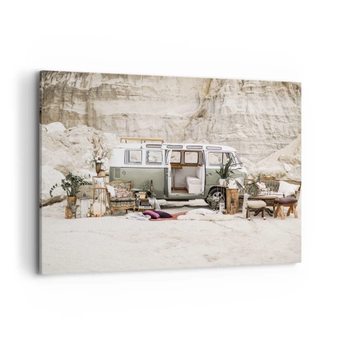 Lærredstryk - Billede på lærred - Tid til at starte rejsen - 100x70 cm
