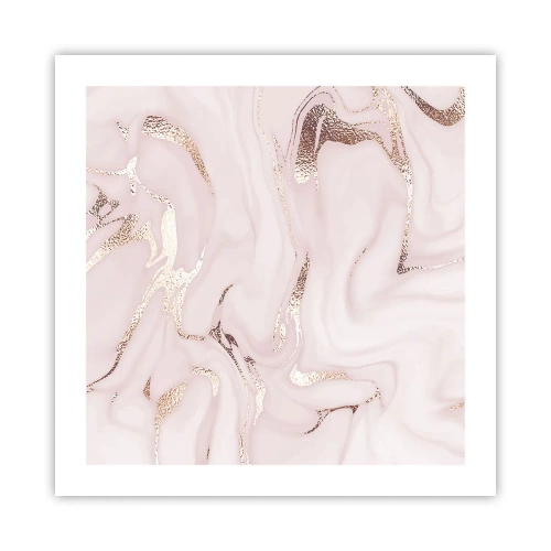 Plakat - I et lyserødt tørklæde - 50x50 cm