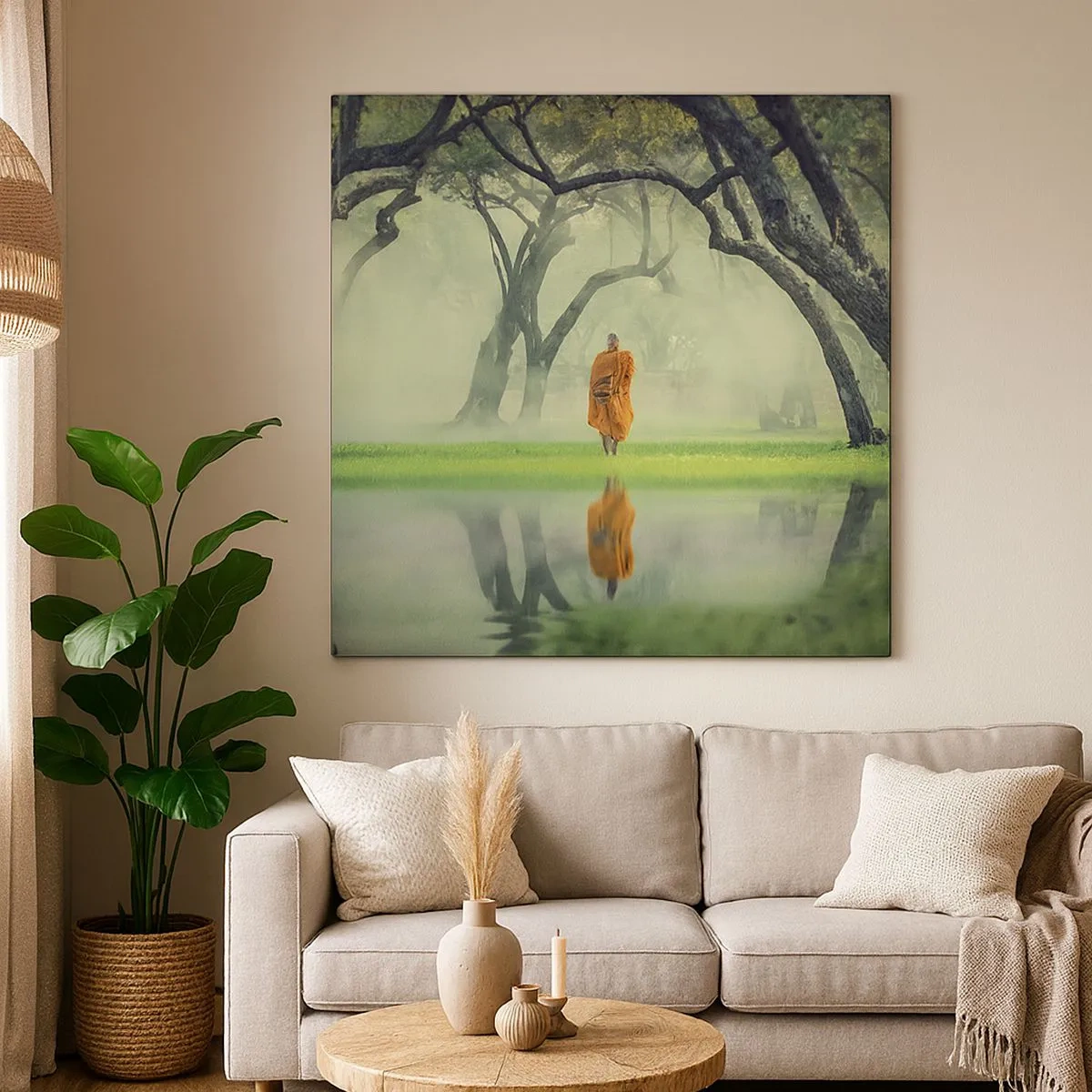 Lærredstryk - Billede på lærred - På vej mod oplysning - 30x30 cm