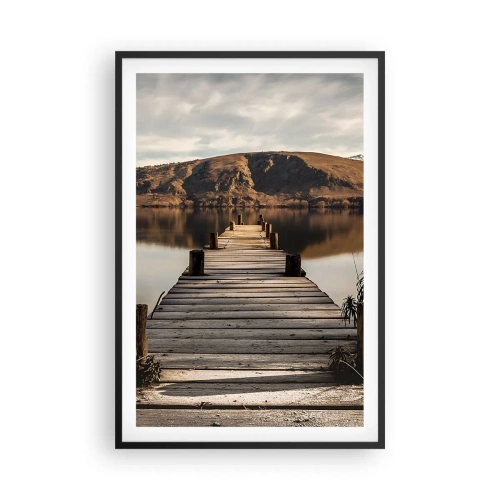 Plakat i sort ramme - Et landskab i stilhed - 61x91 cm