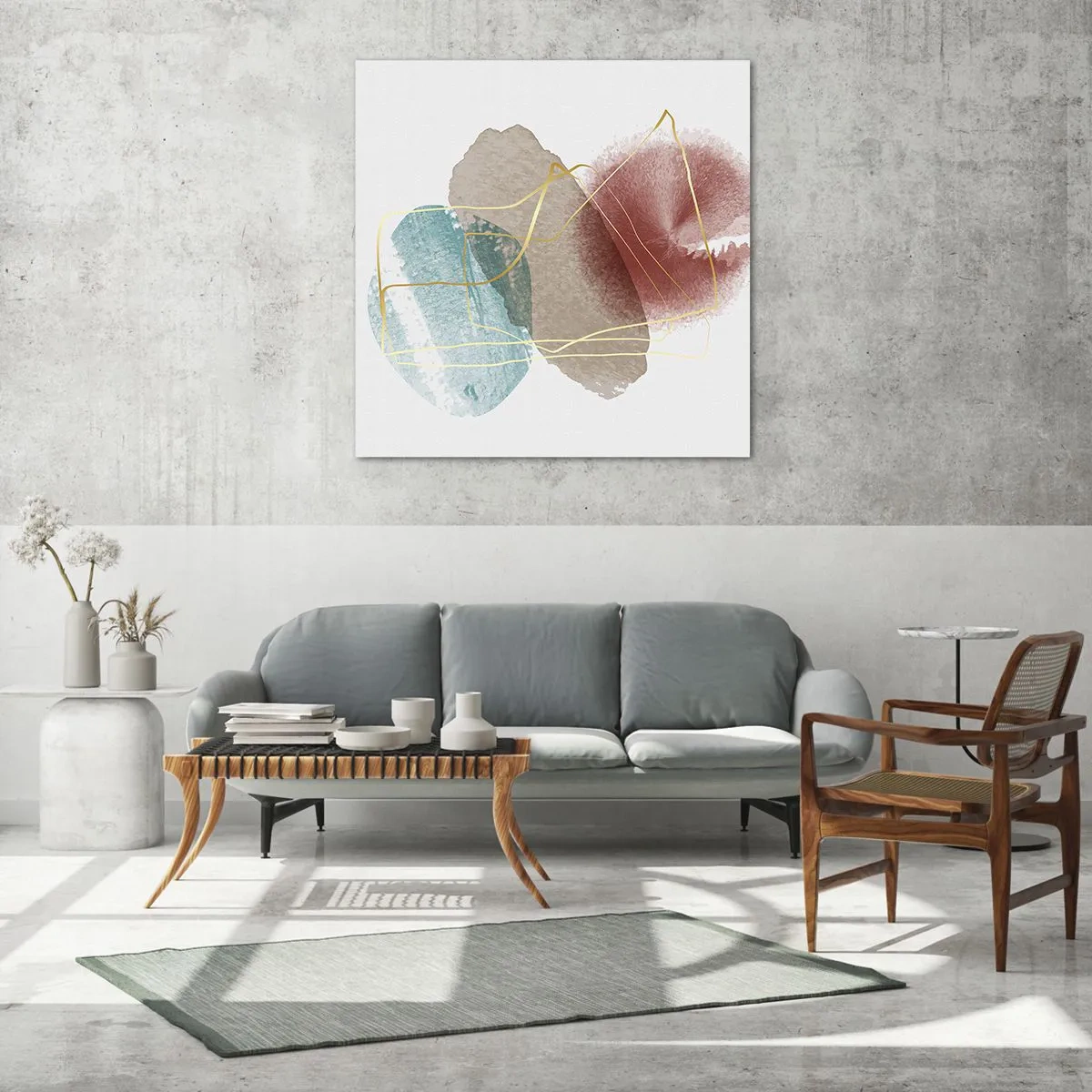 Billede på glas - Rummets perler - 60x60 cm