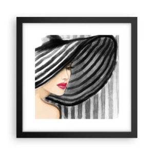 Plakat i sort ramme - Hvor kan jeg finde dig? - 30x30 cm