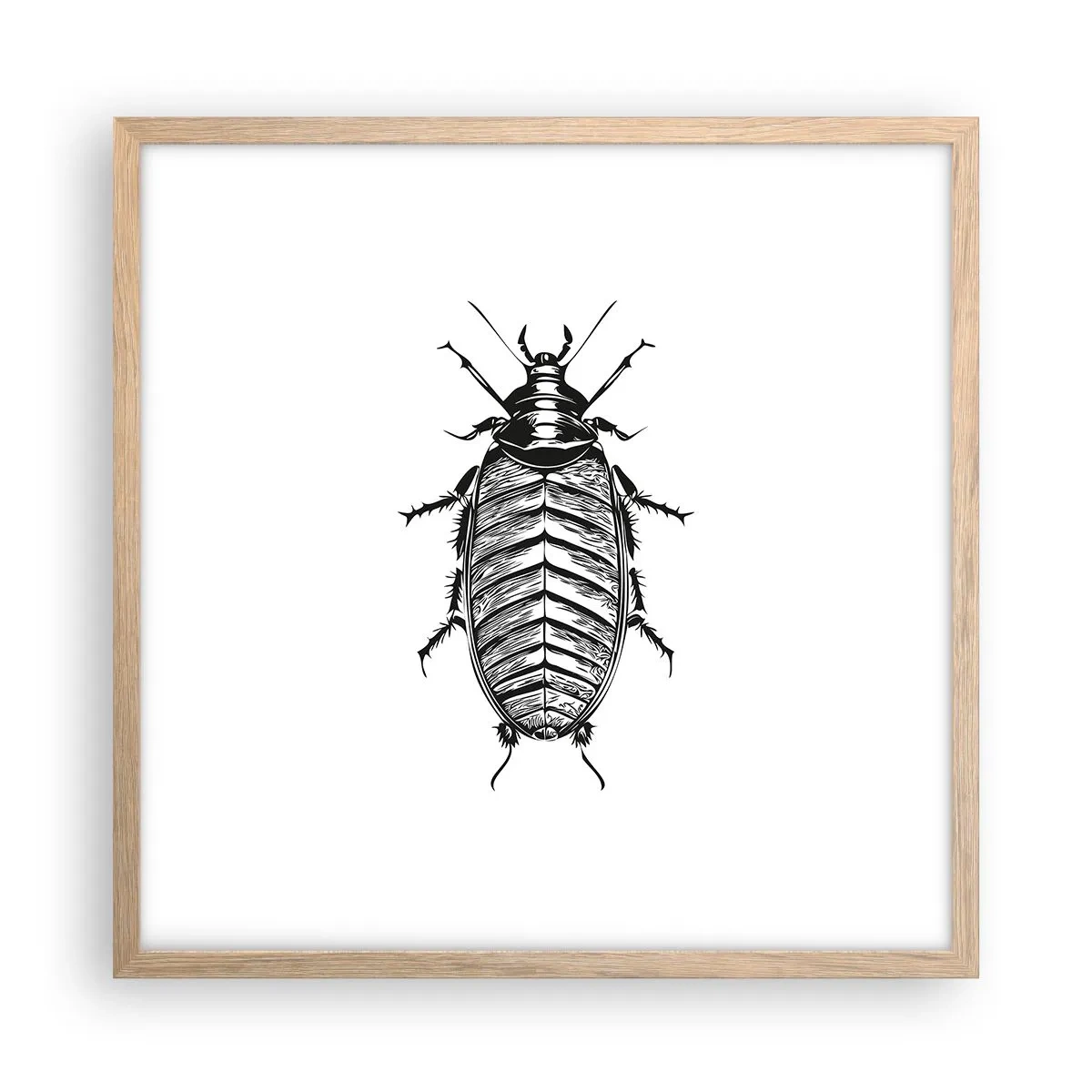 Plakat i ramme af lyst egetræ - Sikke et eksemplar! - 50x50 cm