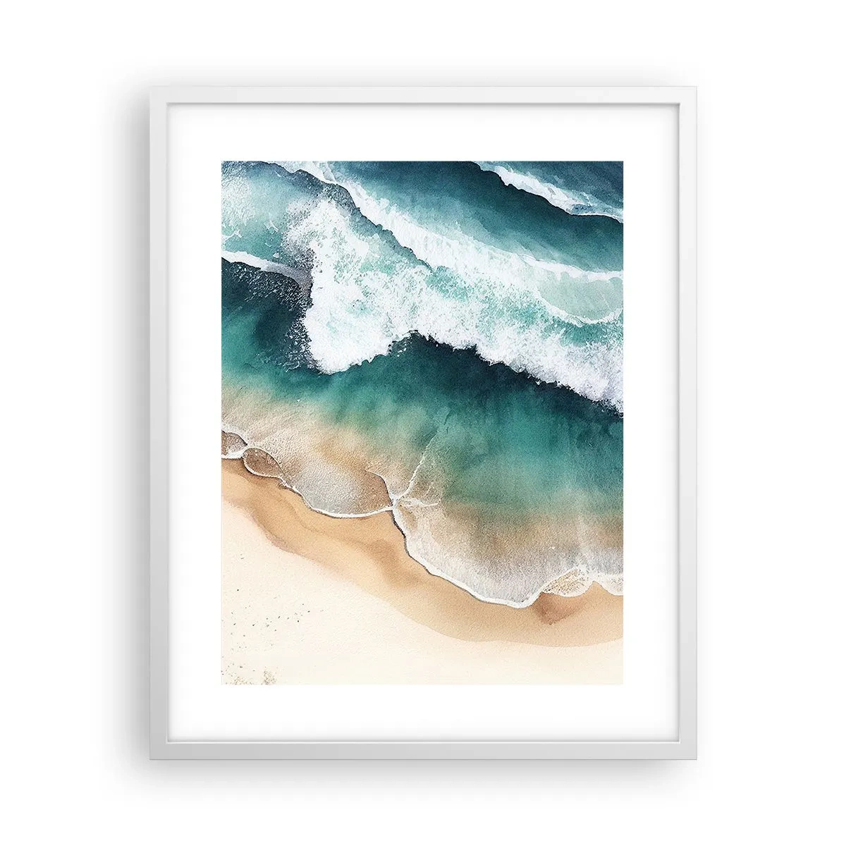 Plakat i hvid ramme - Et evigt møde - 40x50 cm