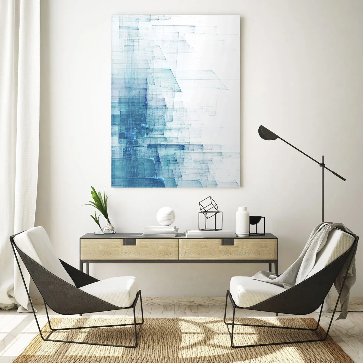 Billede på glas - Hvordan rummet blev til - 50x70 cm