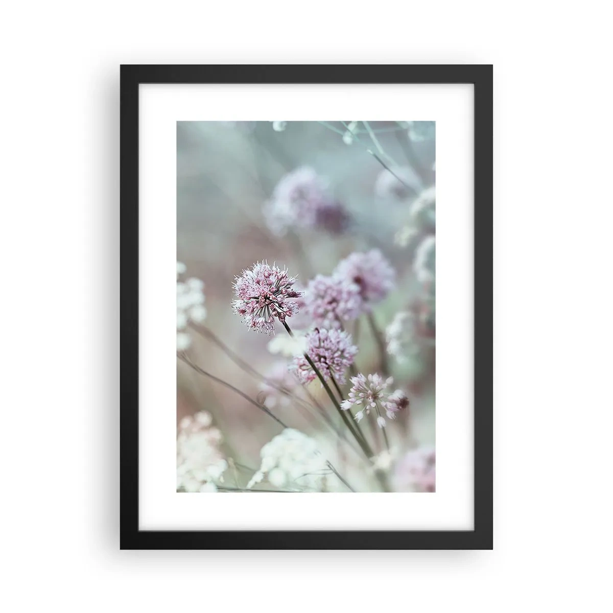 Plakat i sort ramme - Søde filigranurter - 30x40 cm