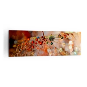 Lærredstryk - Billede på lærred - Trådet på et edderkoppespind - 160x50 cm