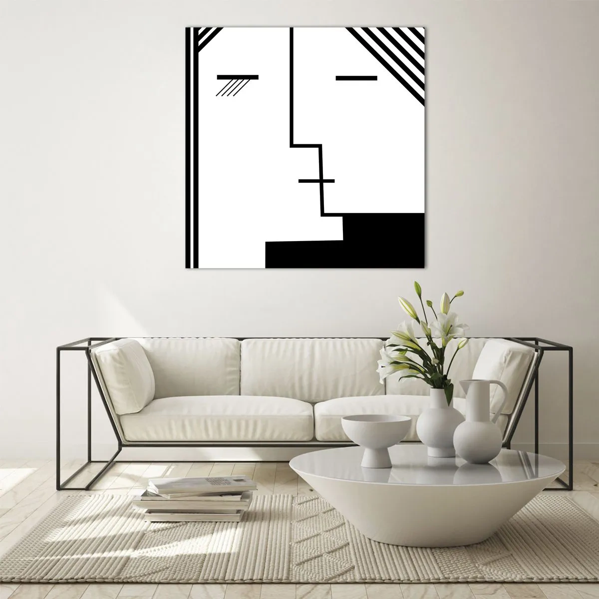 Billede på glas - Bare et kys - 50x50 cm