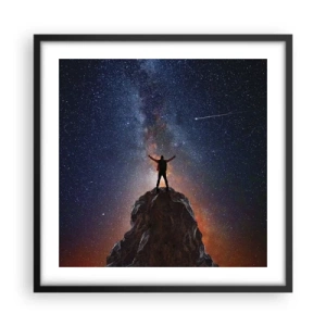 Plakat i sort ramme - Magten er hos mig! - 50x50 cm