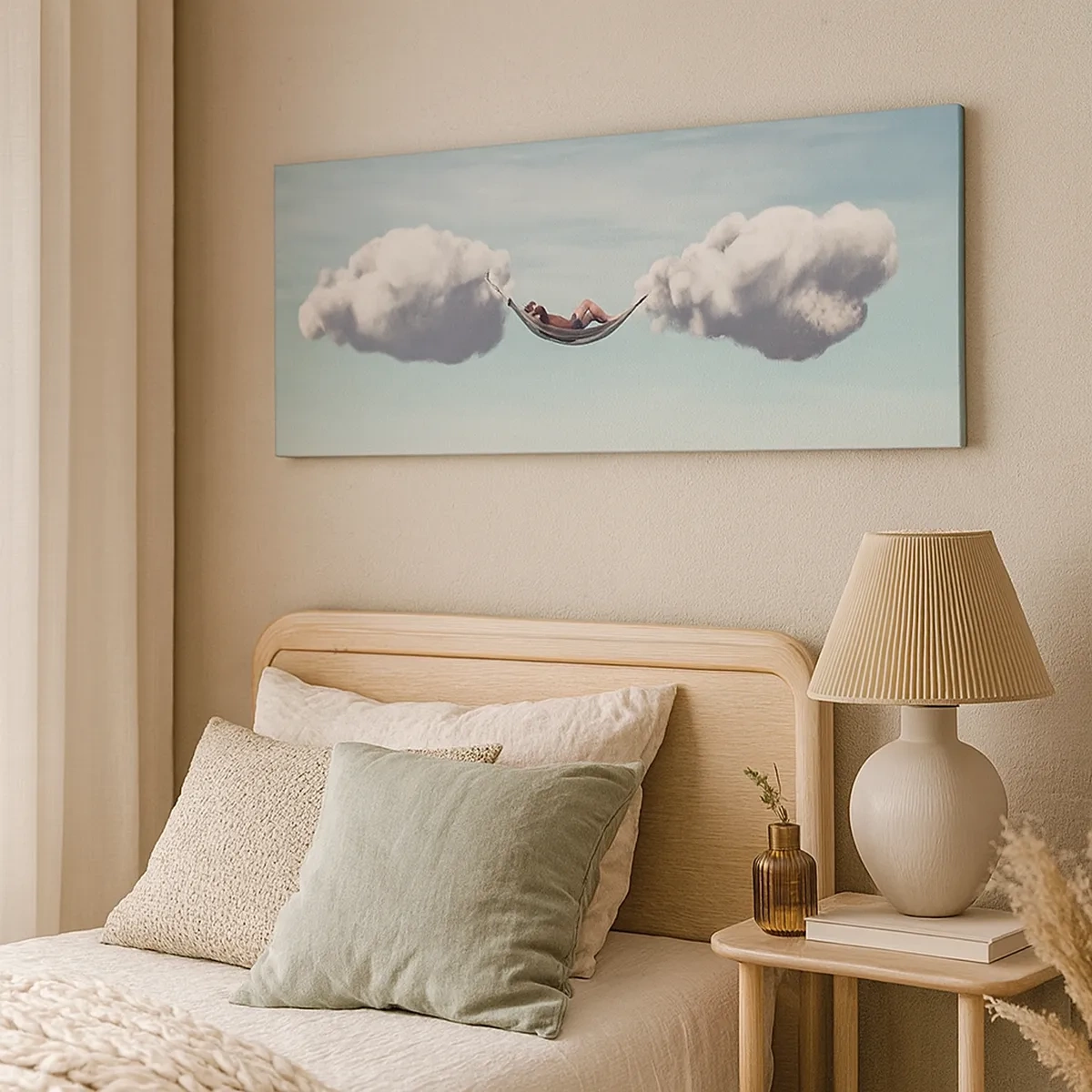 Lærredstryk - Billede på lærred - Lykken i øjeblikket - 30x30 cm