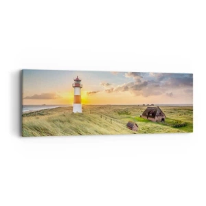 Lærredstryk - Billede på lærred - Mellem bølgerne - 90x30 cm